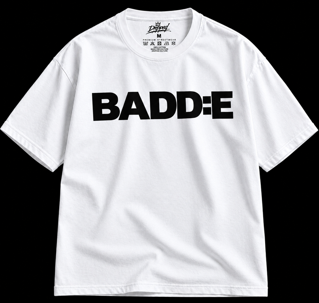 White/Black Baddie Graphic T-shirt